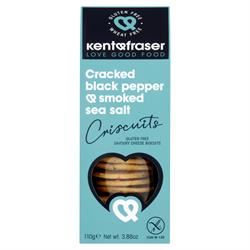 Kent and Fraser | Gluten-Free Cracked Black Pepper & Sea Salt Cheese Wafer 110g | 110g