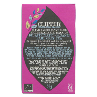 Clipper | Earl Grey Decaff | 40 bags