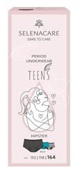 Selenacare | TEENS period panties Hipster Black Size 164 | 1 box