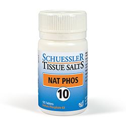 Schuessler | No 10 Nat Phos Tissue Salts 125 Tabs | 125 tablet