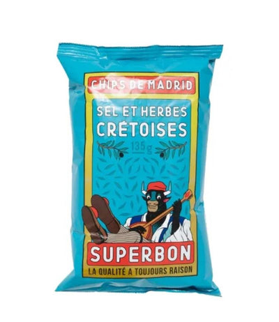 Superbon Chips De Madrid | Salt & Cretan Herb Chips | 135g