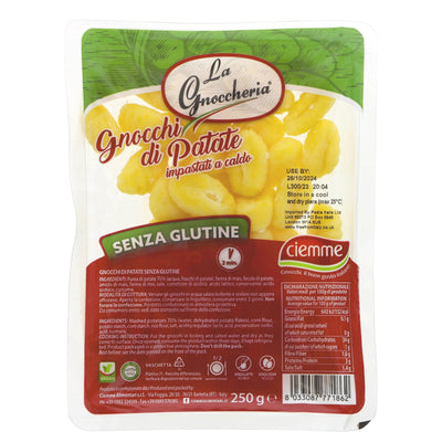 Gluten Free Vegan Gnocchi by Ciemme. Made in Italy, cooks in 2 minutes. Pair with vegan pesto for an authentic meal.