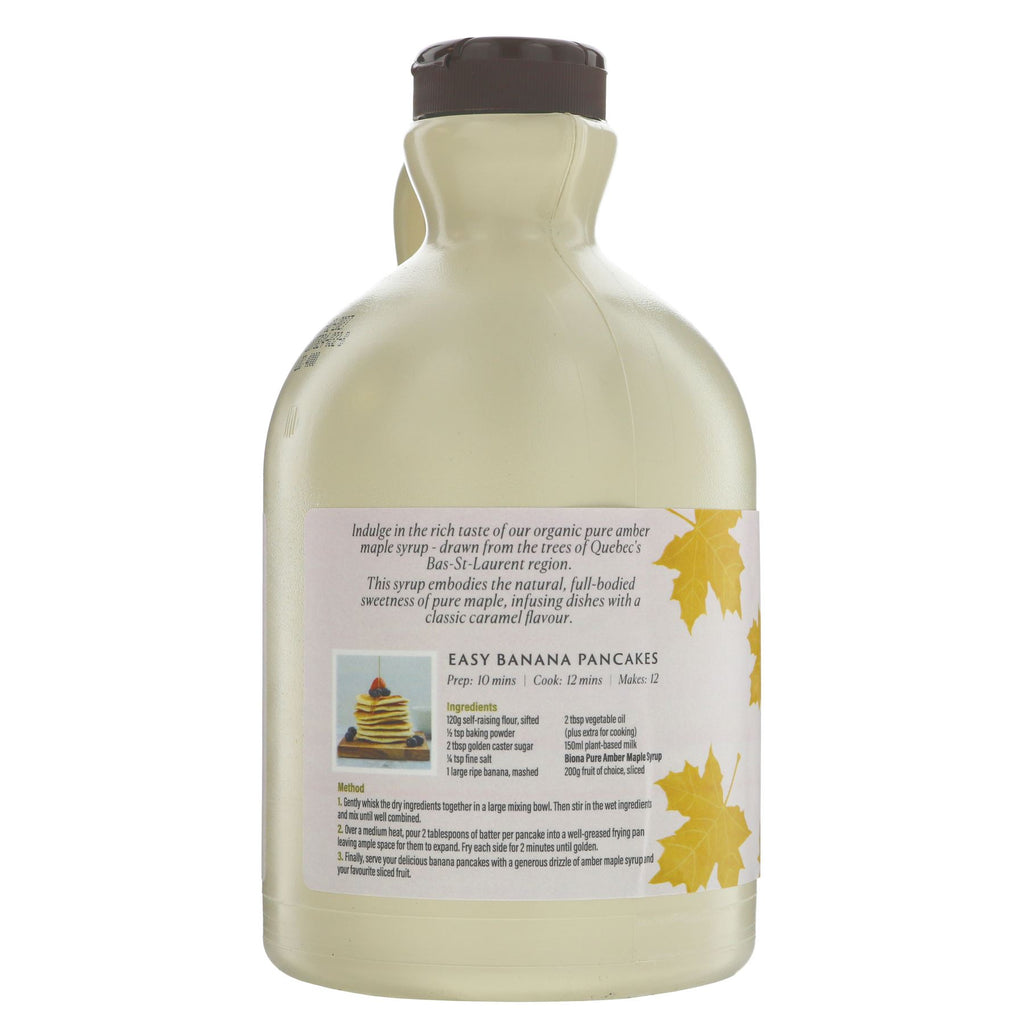 100% organic, vegan Grade A maple syrup from Biona. Rich & natural, harvested in Quebec. Perfect for sweetening & baking.