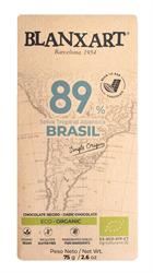 Blanxart | BLANXART Premium Organic & Vegan 89% BRASIL Chocolate Bar 75g | 75g