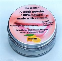 Bio-White | Organic Tooth Powder Lemon in a glass jar (plastic free) 35g | 35g