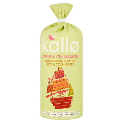 Kallo | Apple & Cinnamon Wholegrain Rice & Corn Cakes | 127g