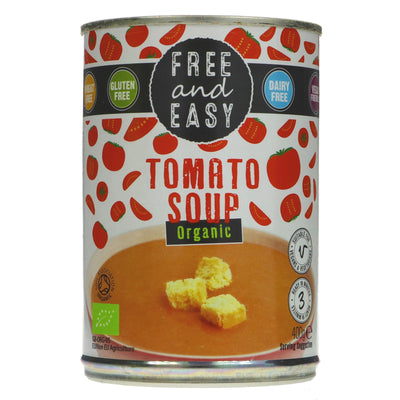 All-natural Organic Tomato Soup - gluten-free and vegan. Perfect for cozy nights in and healthy lunches.