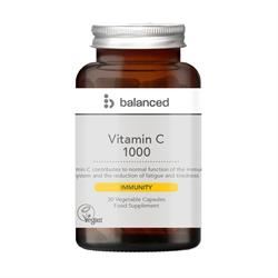 Balanced | Vitamin C 1000 30 Veggie Caps - Reusable Bottle | 30 capsule