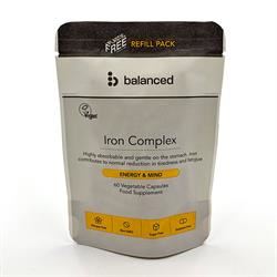 Balanced | Iron Complex 60 Veggie Caps - Refill Pouch | 60 capsule