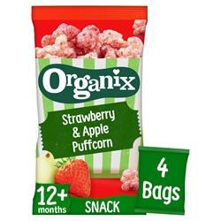 Organix | Organix Strawberry and Apple Puffcorn 4 x 10g | 4 x 10gbag