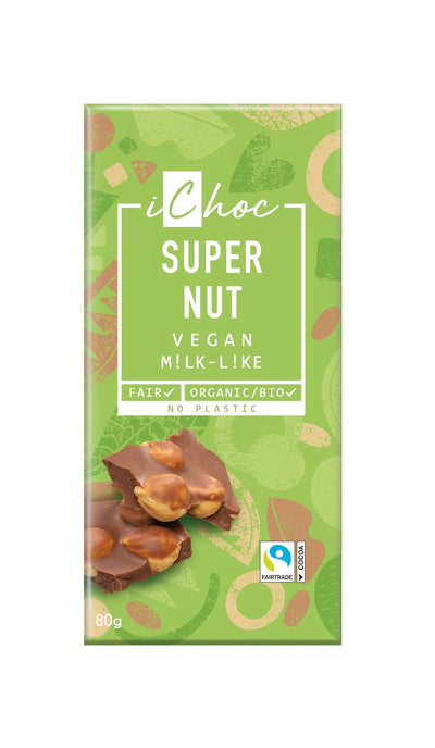 iChoc | Super Nut Vegan Chocolate Bar | 80g