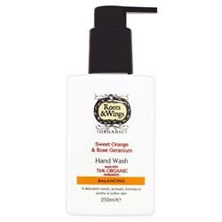 Roots and Wings | Organic Sweet Orange & Rose Geranium Hand Wash 250ml | 250ml