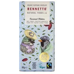 Bennetto | Organic Chocolate Bar Coconut Flakes 80g | 80g