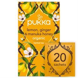 Pukka Herbs | Pukka Lemon Ginger & Manuka Honey Herbal Tea x 20 sachets | 20bag