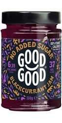 Good Good |  GOOD GOOD Blackcurrant Jam 330g - No Added Sugar | 330g