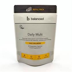 Balanced | Daily Multi Vitamin 30 Veggie Caps - Refill Pouch | 30 capsule