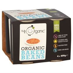 Mr Organic | Organic Baked Beans 4 x 400g Pack | 4 X 400gpack