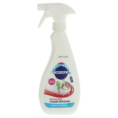 Vegan Mould Remover by Ecozone, bleach-free solution kills black and brown mould with lasting protection. Safe for most surfaces.