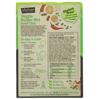 Artisan Natures Kitchen | Sweet Chilli GF Burger Mix | 200g