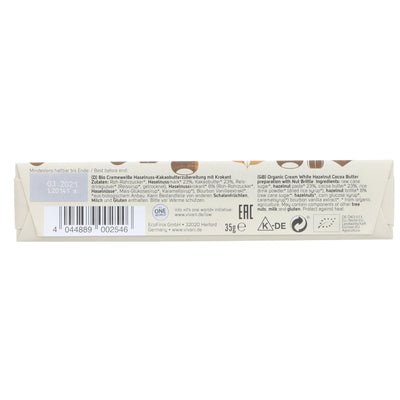 Vivani Organic White Nougat Crisp - Vegan & No Added Sugar, 35g