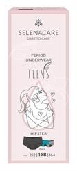 Selenacare | TEENS period panties Hipster Black Size 158 | 1 box