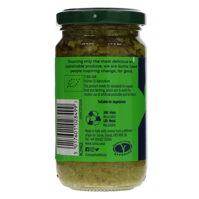 Suma | Organic Pesto Alla Genovese - Basil, pinenuts and cheese | 190g