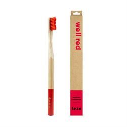 From Earth to Earth | Bamboo Toothbrush ""Well Red"" - Red Medium 1 Unit | 17g