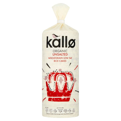 Kallo | Organic Unsalted Wholegrain Rice Cakes | 130g