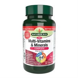 Natures Aid Promo Packs | Multi-Vitamins & Minerals (Vegetarian Antioxidant) 90 Tablets | 90 tablet