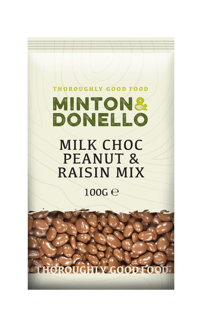 Minton & Donello | Milk Choc Peanut & Raisin Mix | 100g