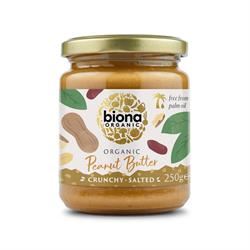 Biona | Organic Peanut Butter Crunchy With Salt 250g | 250g