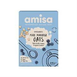 Amisa | Organic Gluten Free Porridge Oats - Sachets 8x27g | 8 x 27g