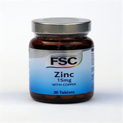 FSC | Zinc 15mg with Copper 30 Tablets | 30 tablet