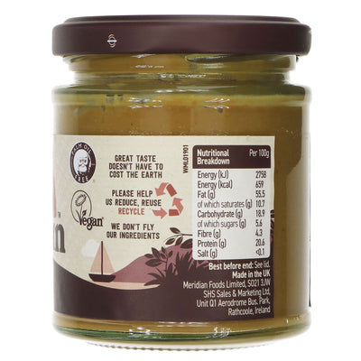 Meridian's creamy Cashew Butter Smooth Organic - guilt-free indulgence for toast & recipes. Organic, vegan, & no added salt.