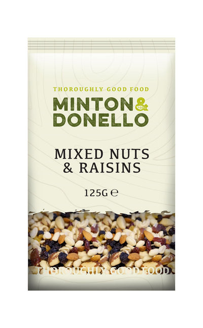 Minton & Donello | Mixed Nuts & Raisins | 125g