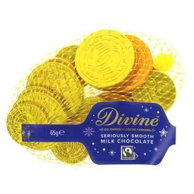 Divine | Fairtrade 70% Milk Choc Coins | 65g