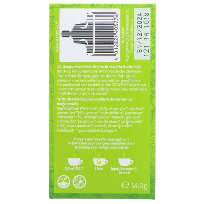 Yogi Tea | Natural Energy - White, Green Tea, Lemongrass | 17 bags