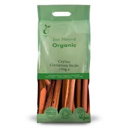 Just Natural Herbs | Organic Ceylon Cinnamon Sticks 100g | 100g