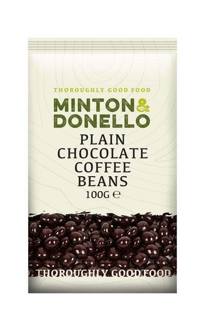 Minton & Donello | Plain Chocolate Coffee Beans | 100g