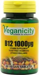 Veganicity | B12 1000ug 90 Vtabs sometimes lacking in the vegan diet and need | 90 tablet