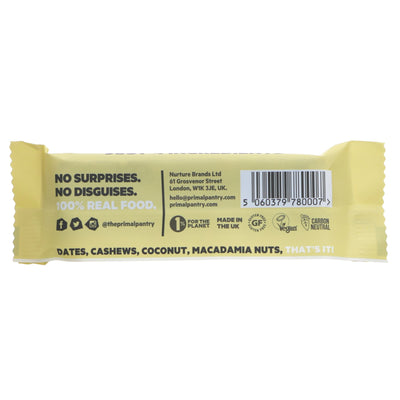 Primal's Coconut & Macadamia Paleo Bars: GF & Vegan. Indulge guilt-free in these delicious bars.