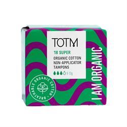 TOTM | TOTM Organic Tampons - Non-App Super 18 Per Box Case of 24 | 52g