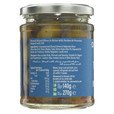 Olives Et Al | Very Deli Herb Pitted Olives | 270G