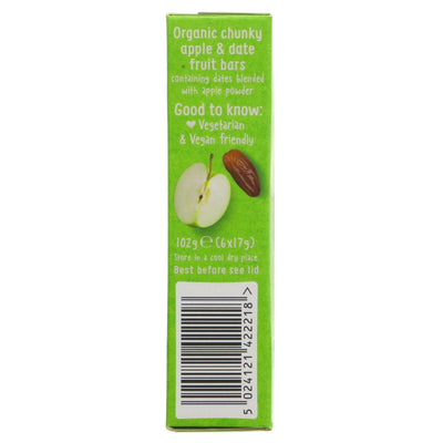 Organix | Apple & Date Chunky Fruit Bars - from 12 months | 6 x 17g