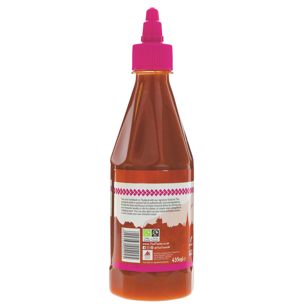 Thai Taste's Sriracha Chilli Sauce - Gluten-Free, Vegan & No Added Sugar for Everyday Flavour!