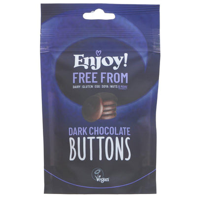 Enjoy Raw Chocolate | 70% Dark Chocolate Buttons | 100G