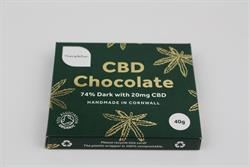 Themptation | Organic Dark Chocolate 20mg CBD Oil 40g | 40g