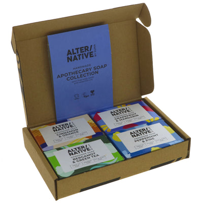 Alter/Native | Gift Set - Apothecary - 4 Bars - Cinnamon / Grapefruit / Peppermint / Bergamot | set