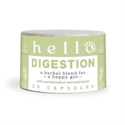 Hello Wellness | Hello Digestion complete digestive support 30 x 400mg | 30 capsule