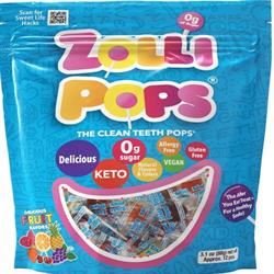 Zolli Pops | Variety Fruit Sugar Free Lollipops 80g | 80g